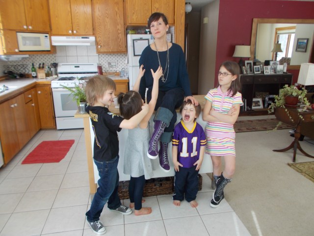 julie and the children