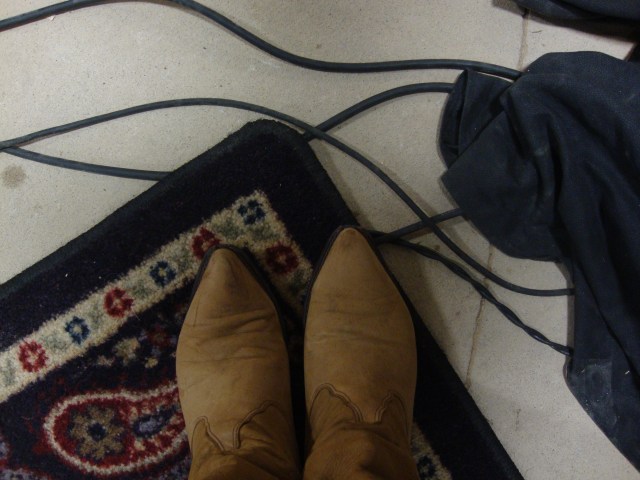 my boots were self-conscious