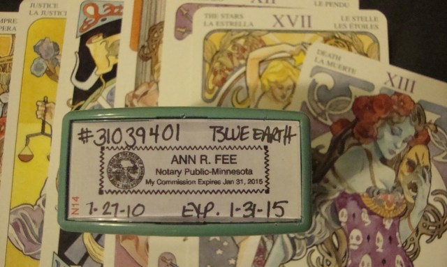 notary + tarot = OF COURSE