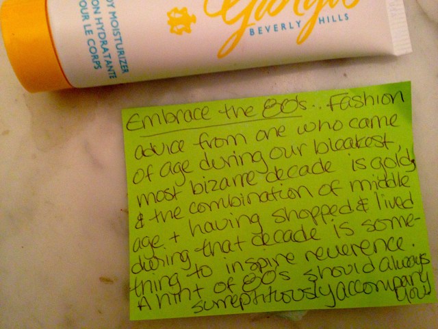 amy says wear giorgio