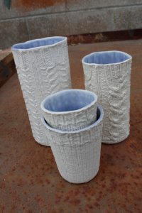 cable knit tumblers