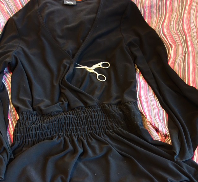 My most sternum-baring disco shirt, previously made decent with a few stitches mid-sternum but NOT ANY MORE. Here is my deepest-plunging shirt, previously made decent by a few stitches I put in to keep things closed mid-sternum but those days are over.