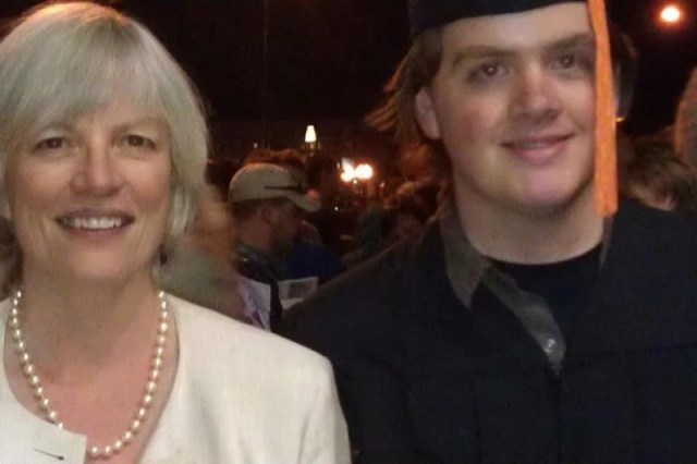 Judie and David, graduation day.